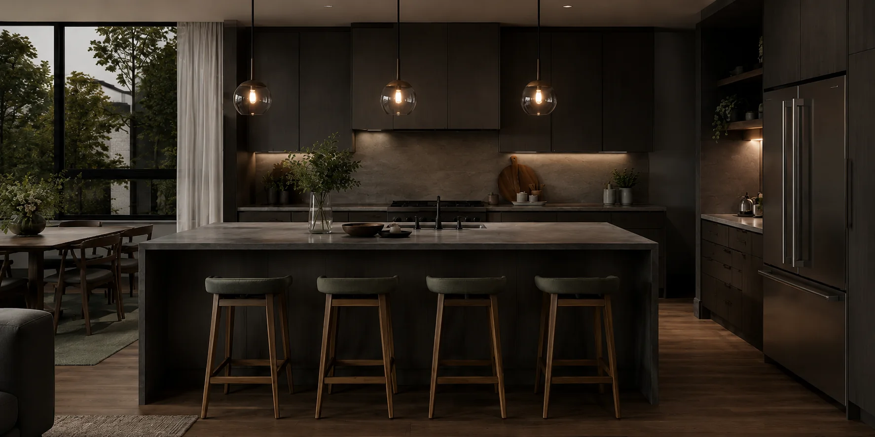 Kitchen, dark scheme
